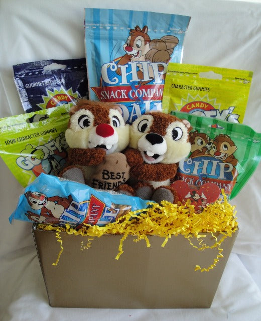 Chip and Dale Gift Basket accompanied with Disney snacks